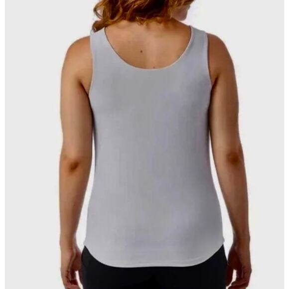 NWT 32 Degrees Cool Women's Large Bra tank top Grey stretch workout gray - Picture 3 of 7